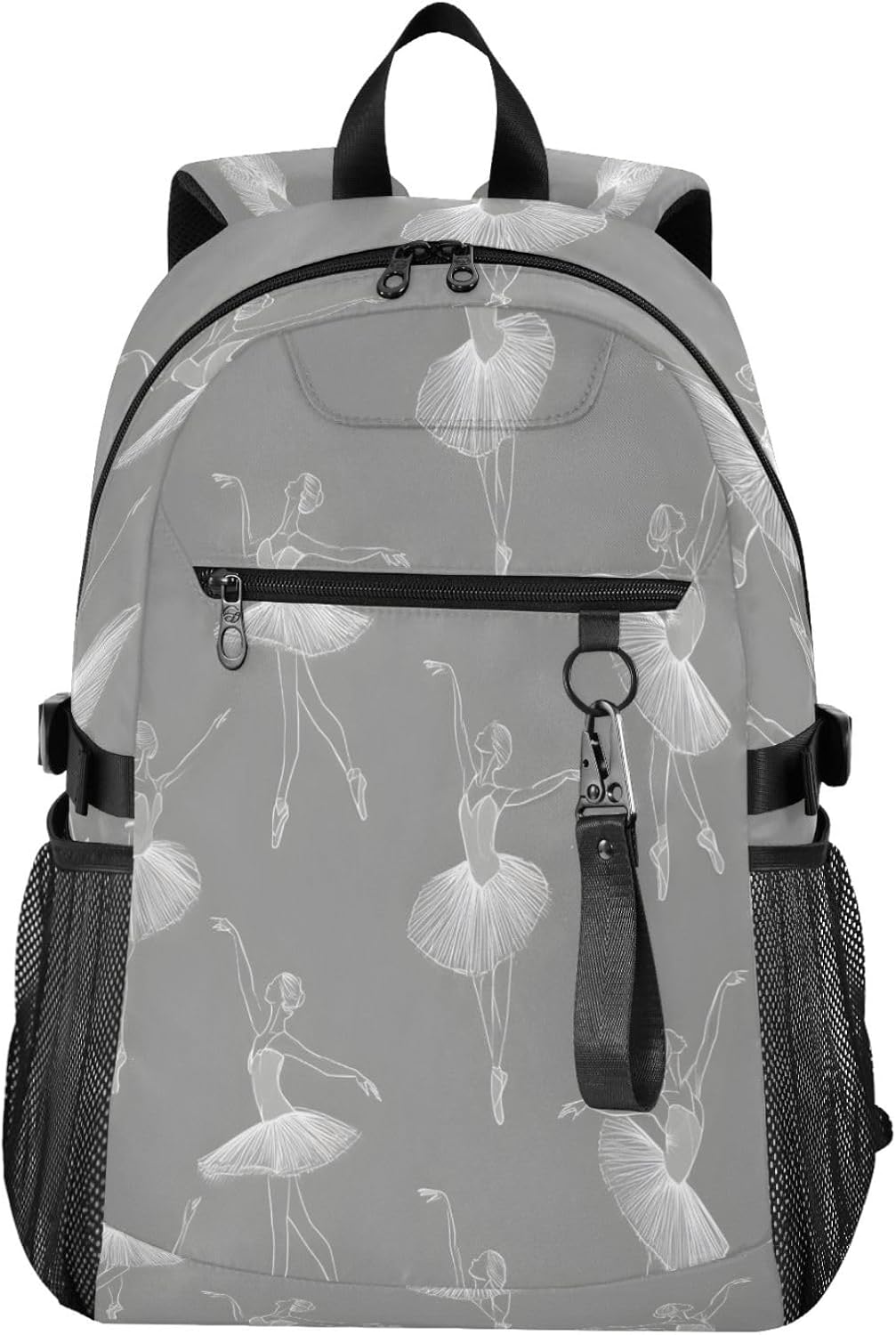 ALAZA White Line Drawing Ballet Dancer Pattern Backpack Travel Laptop Backpack Purse for Women Men Teens Girls School Bag College Bookbag Water Resistant Casual Daypack