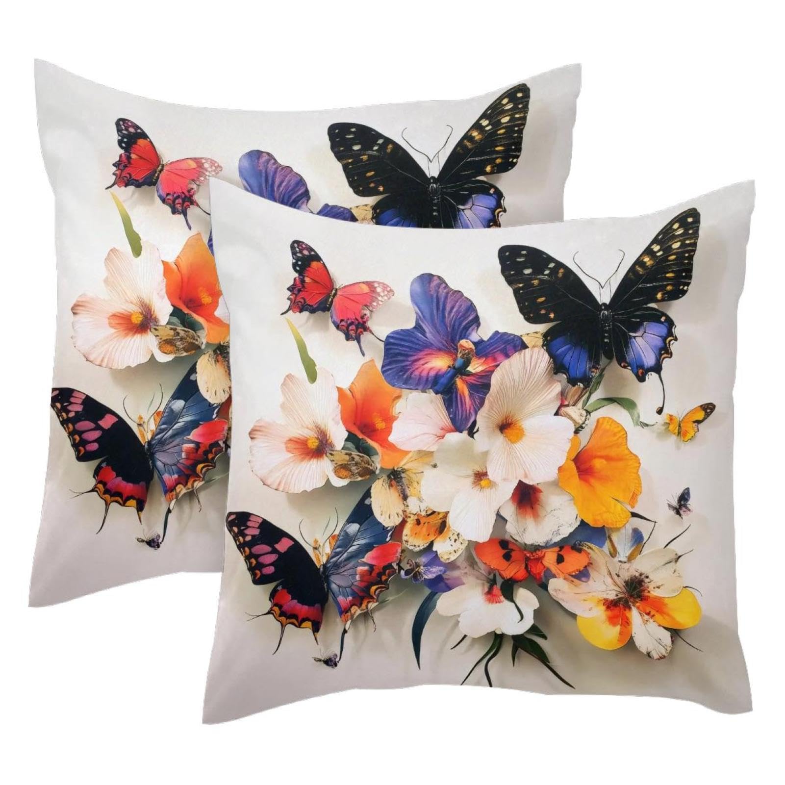Housse de coussin Morning Glory en velours doux 50x50 cm pour un canapé moderne et chaleureux