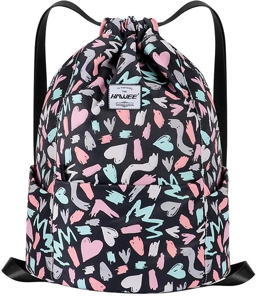 Impermeable Casual Mochila con Cordón Grande Deporte Bolso de Gimnasia Mochila de Cuerda Unisex para Mujer Hombre Vida Cotidiana Aire Libre Yoga Escuela Playa Nadar - 1