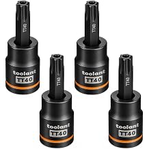 toolant 3/8" 4pcs Torx T40 Impact Bit Socket Set, S2 Steel, Long Socket