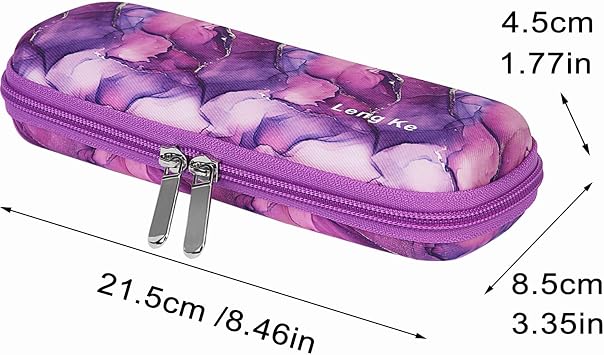 JAKAGO EVA Compact Insulin Cooler Travel Hard Case,Lightweight and Durable Diabetic Small Storage Travel Packs for Insulin Pens & Needles with 2 Ice Pack (Mar-Purple)