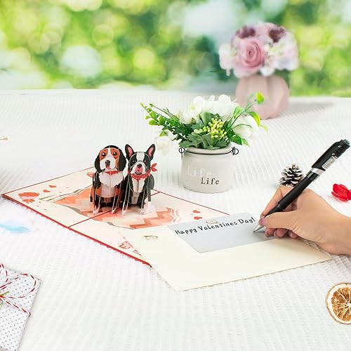 Miniatura 5 de GREETING ART Tarjeta desplegable 3D para perro, para el día de San Valentín, cumpleaños, día de la madre, adultos o niños, para todas las ocasiones,