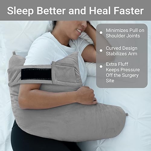 Miniatura 2 de Zomaple Almohada para cirugía de hombro, alivio del dolor para desgarro del manguito rotador, brazo roto, hombro dislocado y cuidado posoperatorio,