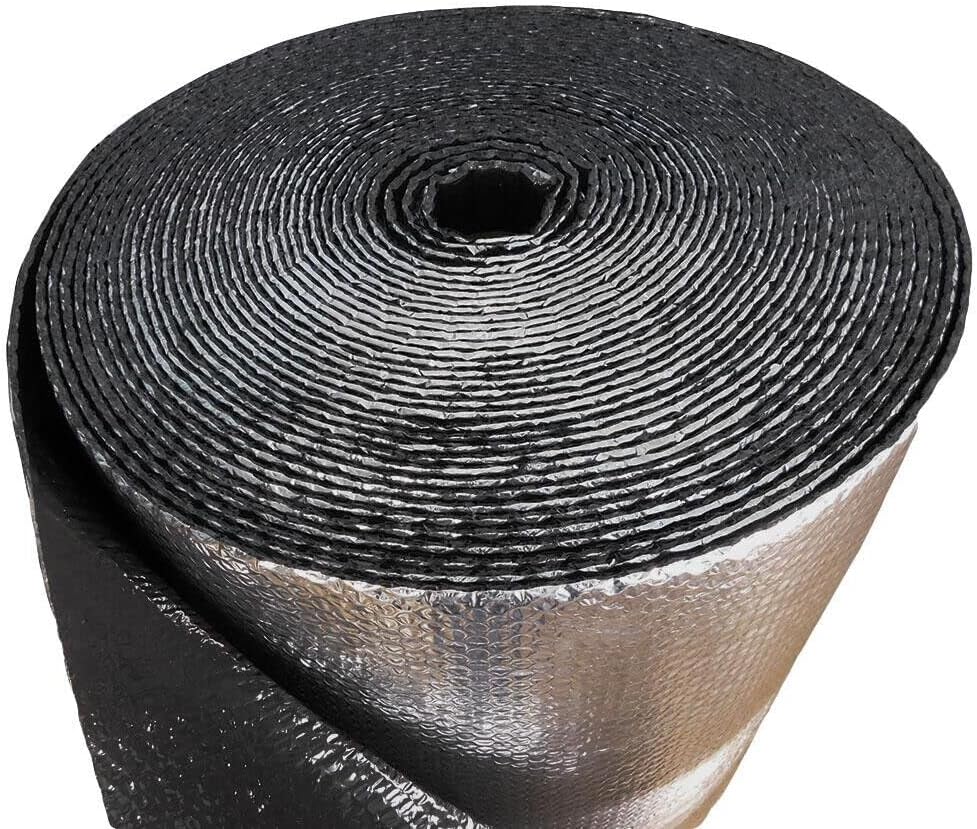 Reflective Black / Silver FOIL Double Bubble Foil Insulation Roll 4X75 300SF R8
