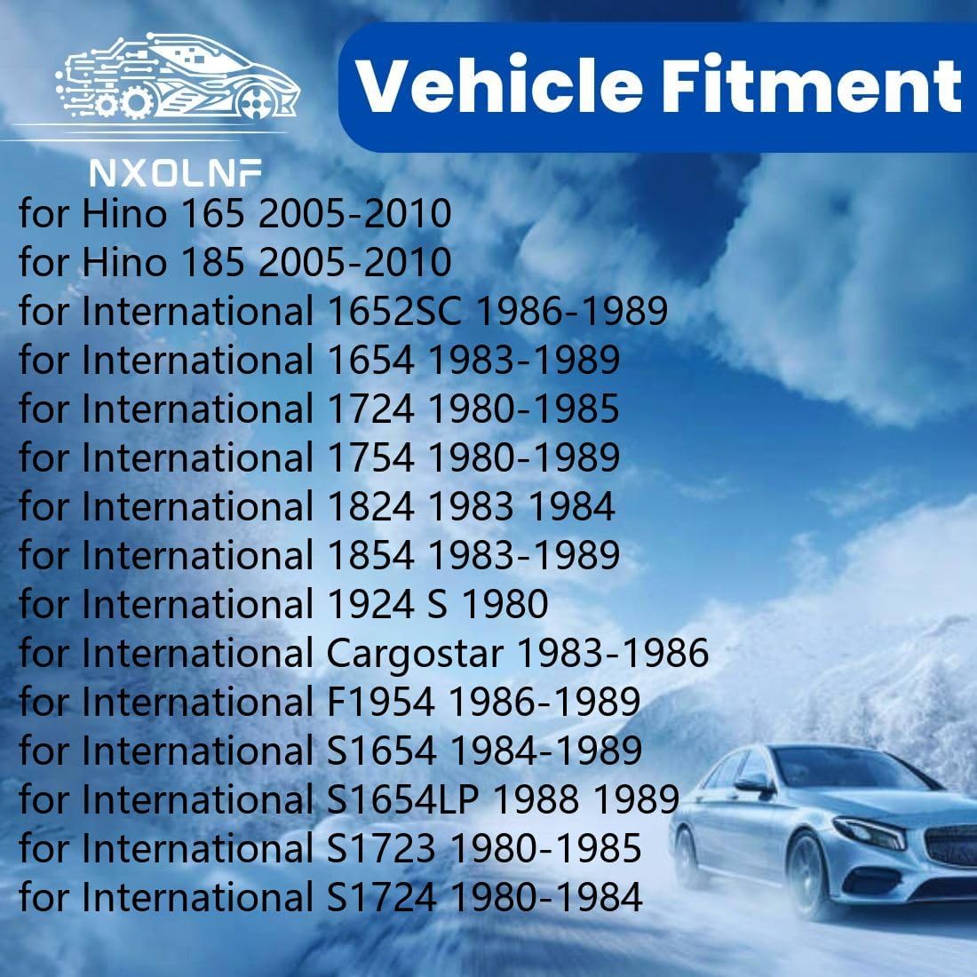 1 Pack of Rear Parking Brake Shoe Automotive Replacement Brakes Kits for International S1853FC 7.6L 1987 1988 1989, for 1652SC 6.9L 1986 1987 1988, for 1652SC 7.3L 1988 1989