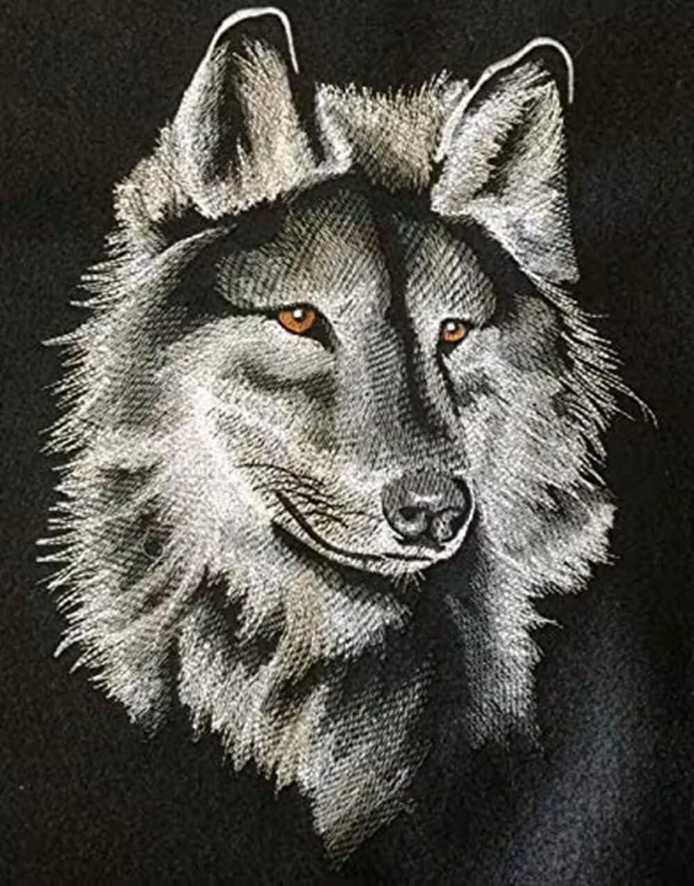 Nature Weaved in Threads, Amazing Animal Kingdom [Majestic Wolf] [Custom and Unique] Embroidered Iron on/Sew Patch[6.9" x 9.52"]…