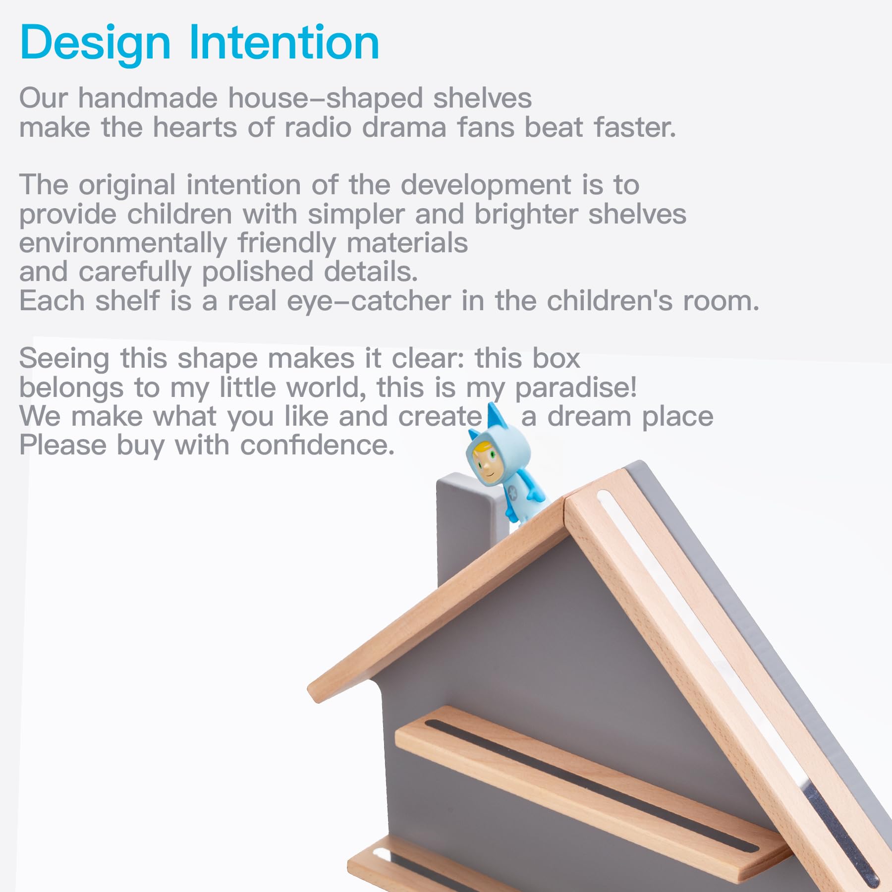Étagère murale, pour boîte à musique, compatible avec Toniebox et Tonies, pour plus de 40 figurines, pour chambre d'enfant et de bébé, grise