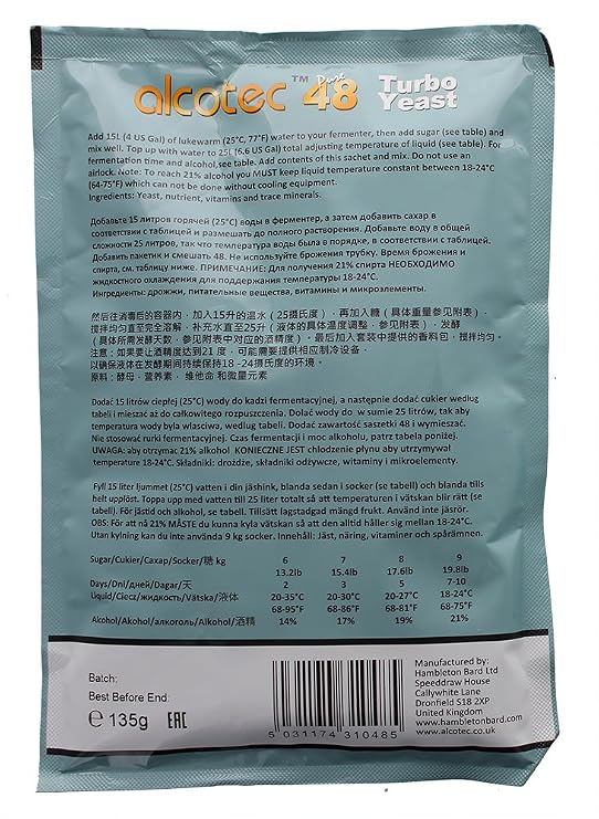 Alcotec 48-hour Turbo Yeast, 135 grams