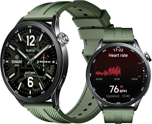 XIAOMI Watch S5 46mm, Smartwatch for Men and Women, 1.48" AMOLED, Fitness Tracker with Heart Rate/Sleep Monitoring, 21 days battery life, 150+ sports modes, dual-band GPS, NFC, Android&iOS, Green - 1