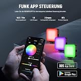 Neewer RGB62 Magnetic RGB Video Light with Upgraded APP Control, 360° Full Color LED Camera Light with 3 Cold Shoes CRI97+ 2500K-8500K 17 Scenes 2000mAh Rechargeable Portable Photography Lighting - 5