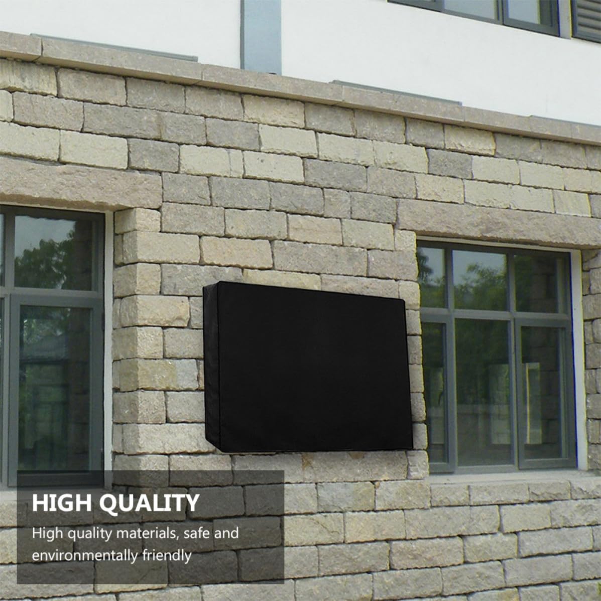 Uonlytech Funda para Televisión de Exterior de 55 a 58 Pulgadas con Material de Poliéster y Pvc Ligera y Resistente para Protección Completa