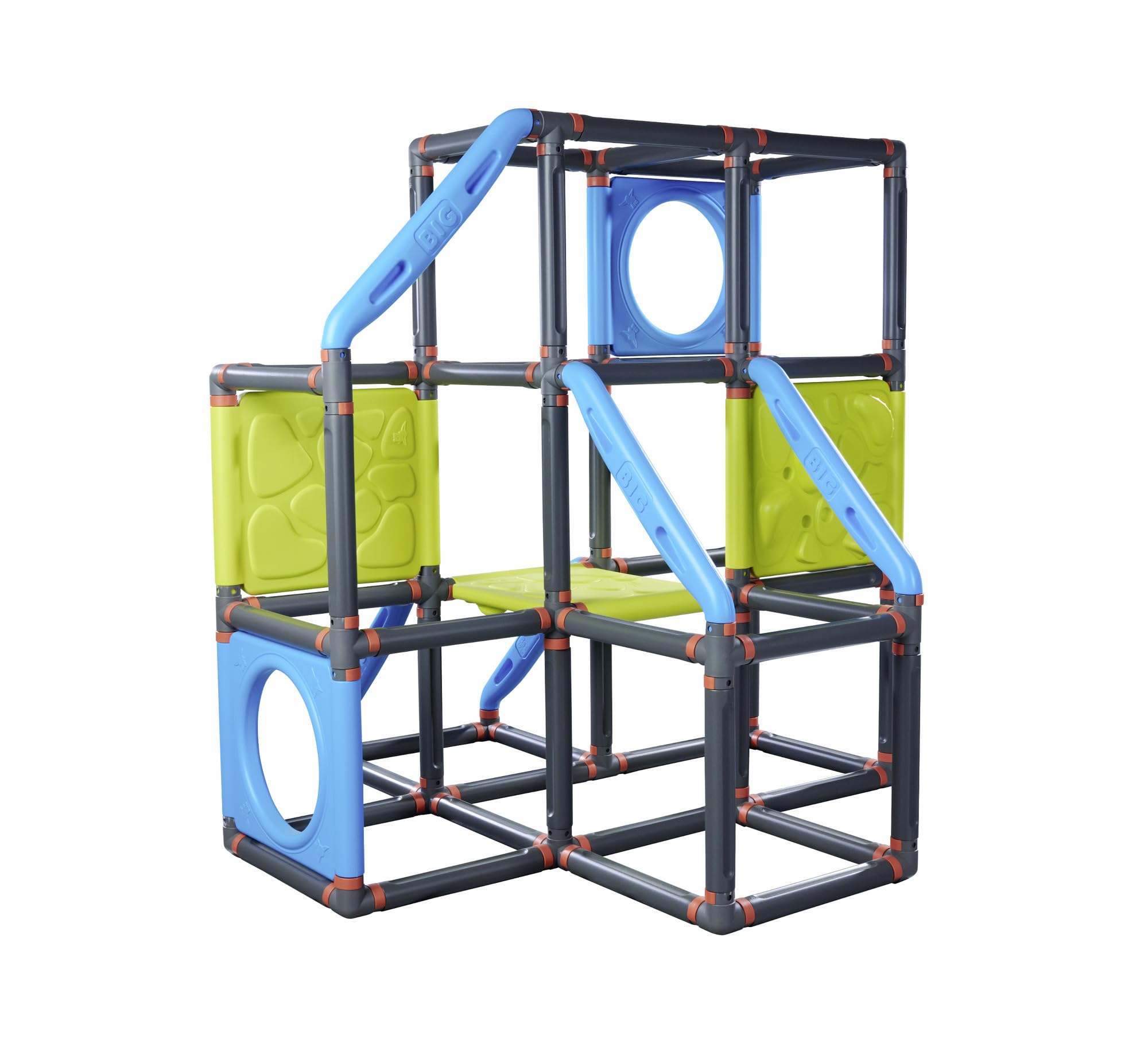 BIG - Kraxxl Marco de Escalada- Estructura Infantil para Trepar y Escalar al Aire Libre, 246 Piezas, Tore de Juego para Escalar y Hacer Boulder, 140x140x140cm, A Partir de 3 años (800055702)