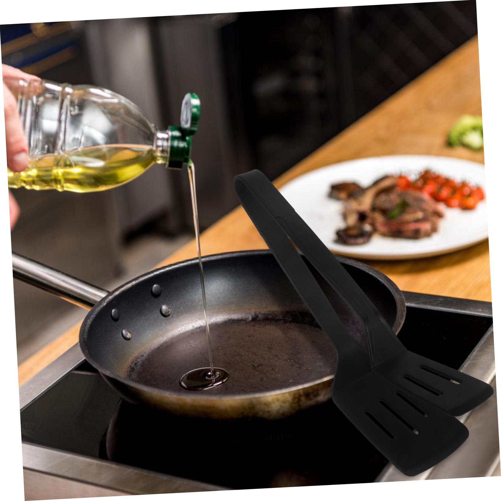 UPKOCH 3 Pezzi Spatola Per Friggere Pinza Per Girare Pinza Per Grigliare Pinza Per Hamburger Pinza Per Barbecue Pinza Per Cibo Pinza Per Spatola Pinza Per Pesce Pinza Per