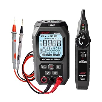 Network Cable Tester with Multimeter, RJ45 CAT5/6 Ethernet Cable Tester, POE, Anti-Jamming TDR, Cable Toner