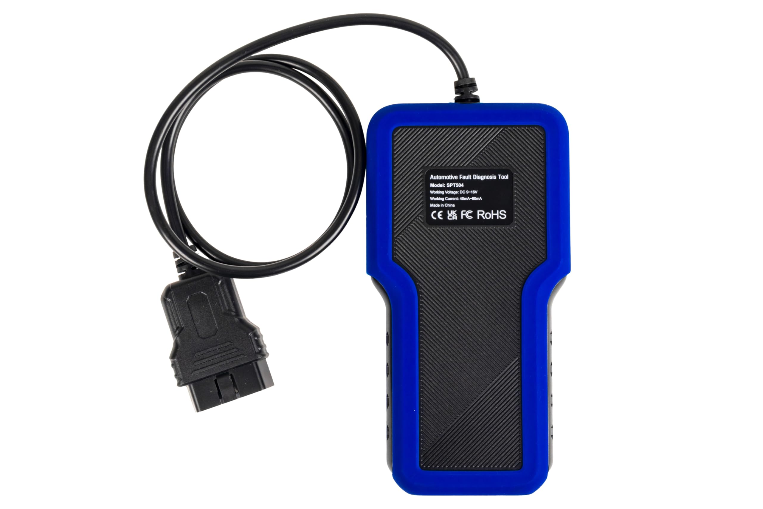 Sparco Dispositif de Diagnostic Automobile OBD2 Scanner Lecteur de Codes d'erreur Moteur et Transmission avec Test de Batterie et émissions I/M Readiness Multilingue pour véhicules à Essence