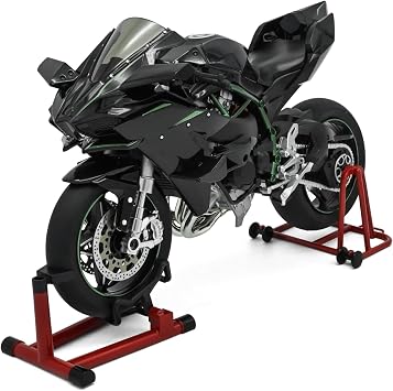 1/16 Alloy Dynamic Motorcycle Model, Alloy Diecast Simulated Motorbike, Dynamic Display Model with Suspension, Free Roller, Collection Gift H2R