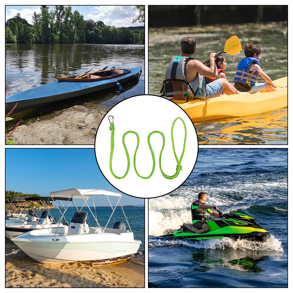 Kajak Abschleppseil, 2,1m/7ft Nylon Geflochtene Leine mit Clip, Dock-Leinen, Robustes Schwimmseil für Kajak-Schleppleine