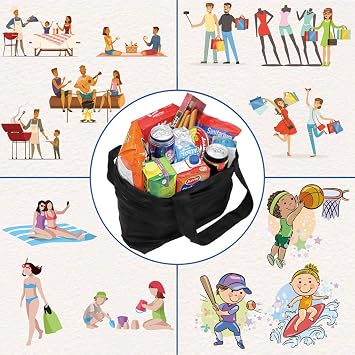 BROWINT Nylon Reusable Grocery Bag (3 pack), Nylon Heavy Duty Tote Bags 110 lbs, 19x 19 Large Shopping bag, Foldable