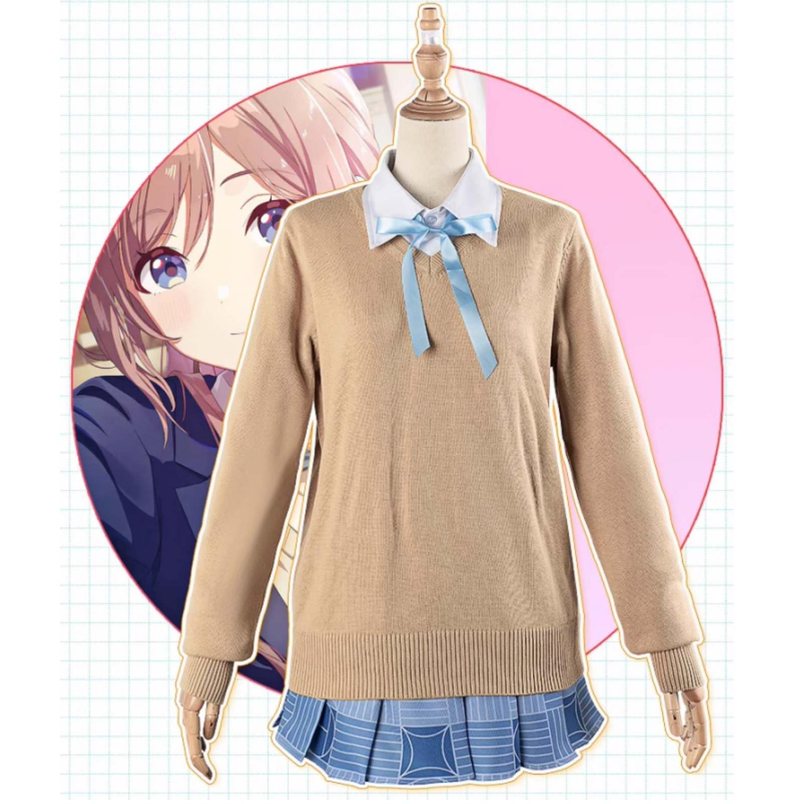 Amazon.co.jp: 姫崎莉波 コスプレ衣装セット 全小物付 制服 ウィッグ