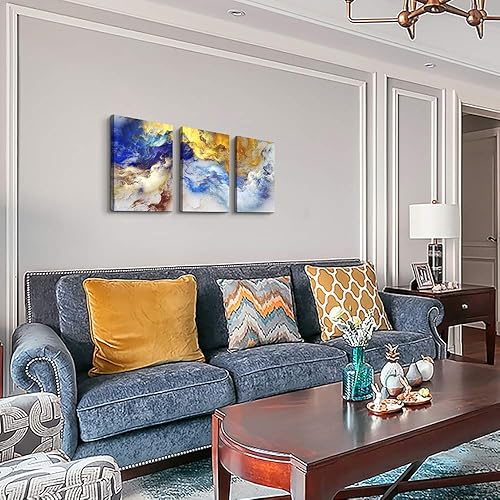Miniatura 5 de Arte abstracto de pared para sala de estar, oficina, obras de arte de pared, decoración de dormitorio, 3 piezas, decoración de pared para el hogar,