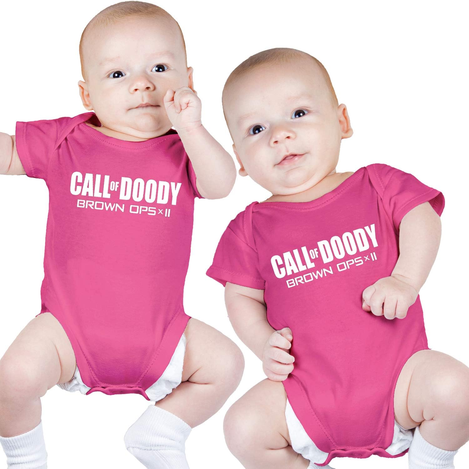Nursery Decals and More Twin Girl Oufits, Twin Baby Girls Bodysuits, Includes 2 Bodysuits
