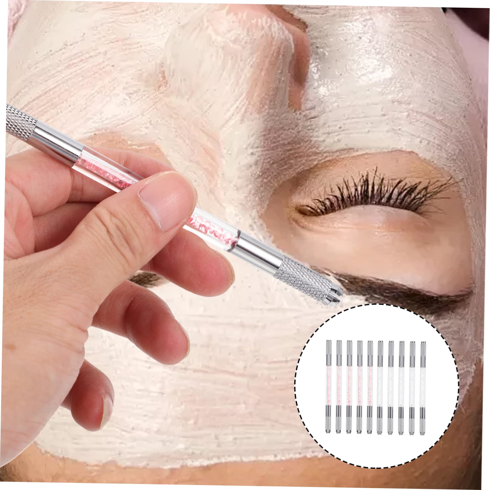 Lápiz para Tatuar Cejas Abs de Doble Punta, 10 Piezas