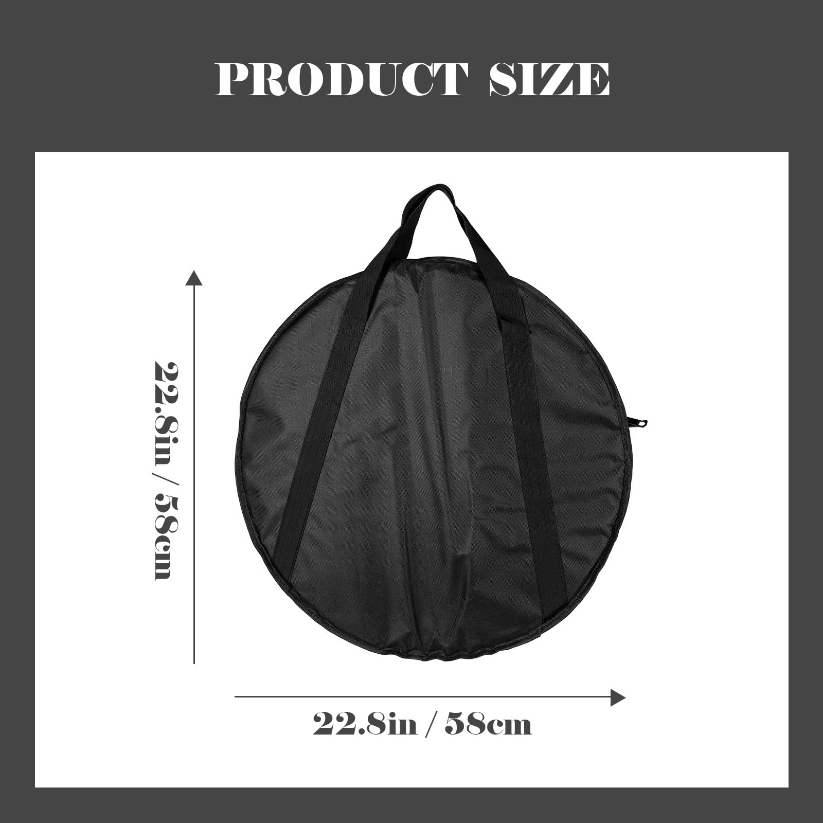 STOBAZA Bolsa para Platillos de Batería y Resistente al Desgaste, de Algodón Negro, Adecuado para Transporte y Viaje de Accesorios de Percusión