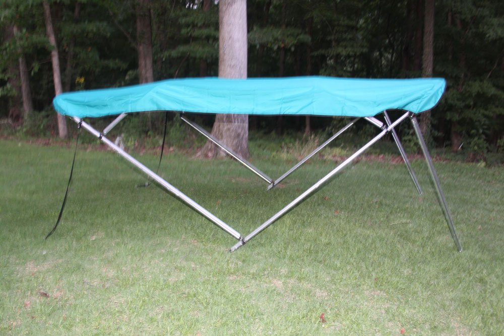 Vortex New Teal Pontoon/Deck Boat 4 Bow Bimini Top 8' Long, 91-96