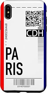 iPhone XS Max Paris Air Flight Ticket Phone Case Boarding Pass City Case