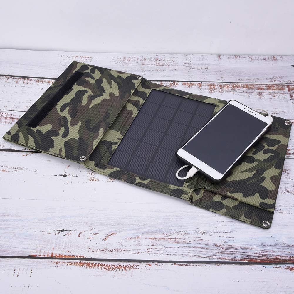 EVTSCAN Portable Foldable 12W Solar Panel Charger - Portable Foldable Charging Board Bag for Phone Power Bank Outdoor Camping