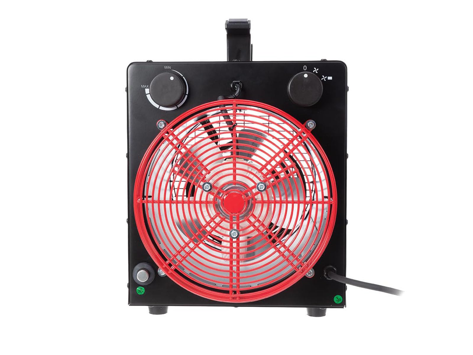 Perel - Radiador ventilador, 3300 W, con termostato y manguera de aire, calefacción eléctrica de taller