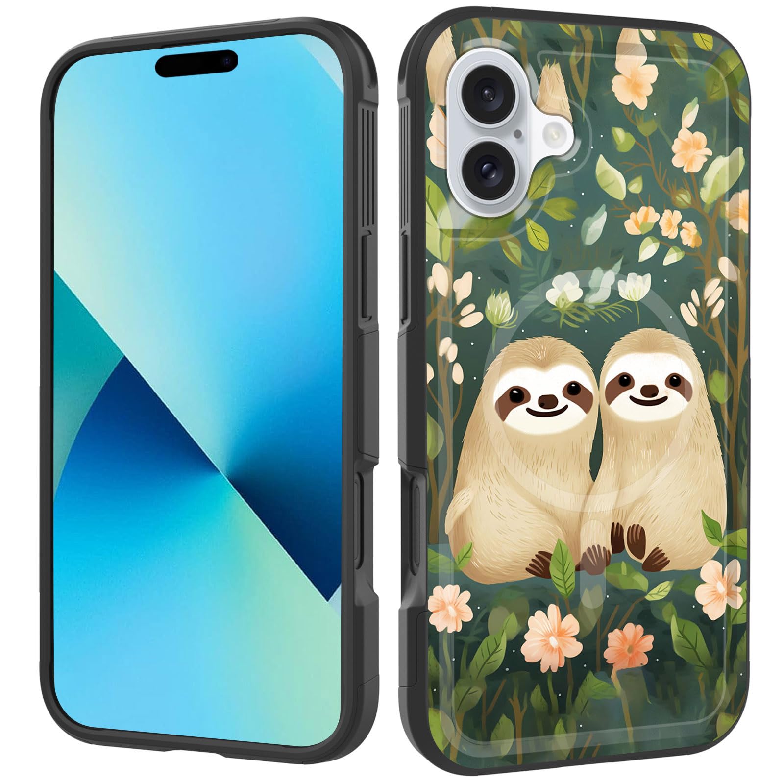 ZQLPLZR Magnetic for iPhone 16 Case,[Compatible with MagSafe] [Military Grade Drop Protection] Heavy Duty Shockproof Phone Case for iPhone 16 6.1"