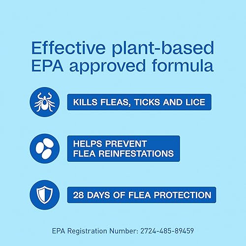 Miniatura 2 de ADAMS Plus with Botanicals Champú para pulgas y garrapatas para gatos, gatitos, perros y cachorros, champú de pulgas para infestaciones de pulgas