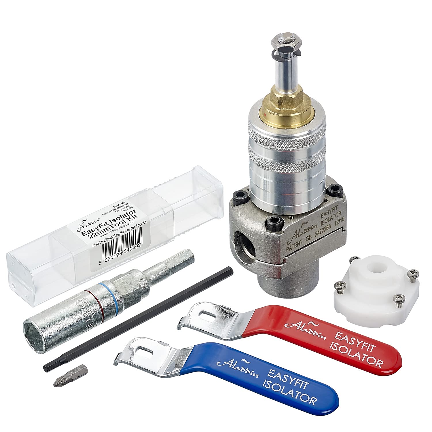 Aladdin Easyfit Self-Cutting Isolation Valve 22mm Starter PackSecondary Stop TapPipe Freezing AlternativeEmergency Stop Tap from B&Q