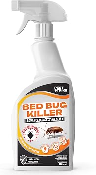 Bed Bug Killer Spray 1000ml - Strong Bed Bugs Spray Odourless & Fast Acting Repellent, Stain-Free, Plant-Based Formula For Furniture, Mattress & Upholstery
