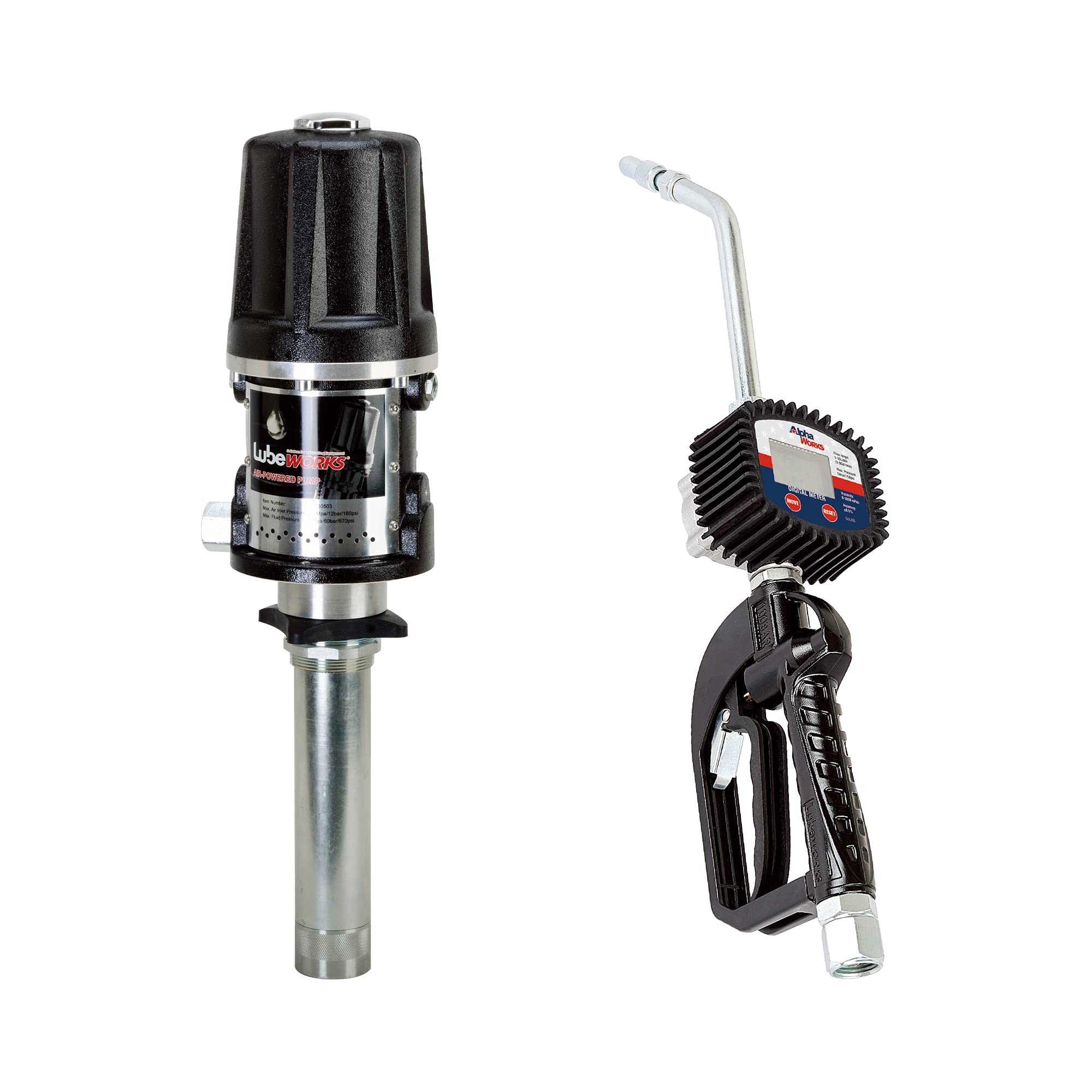 Buy Lubeworks Oil Control Valve Digital Meter Dispensing Nozzle 10GPM