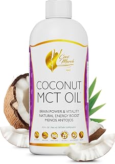 Cocó March N.M.D. Organic MCT Oil from Coconut – Pure C8 for Energy, Metabolism & Brain Support, Keto & Fasting Friendly, Gluten-Free, Vegan & Unflavored - Perfect in Coffee, Tea & Smoothies, 32 fl oz