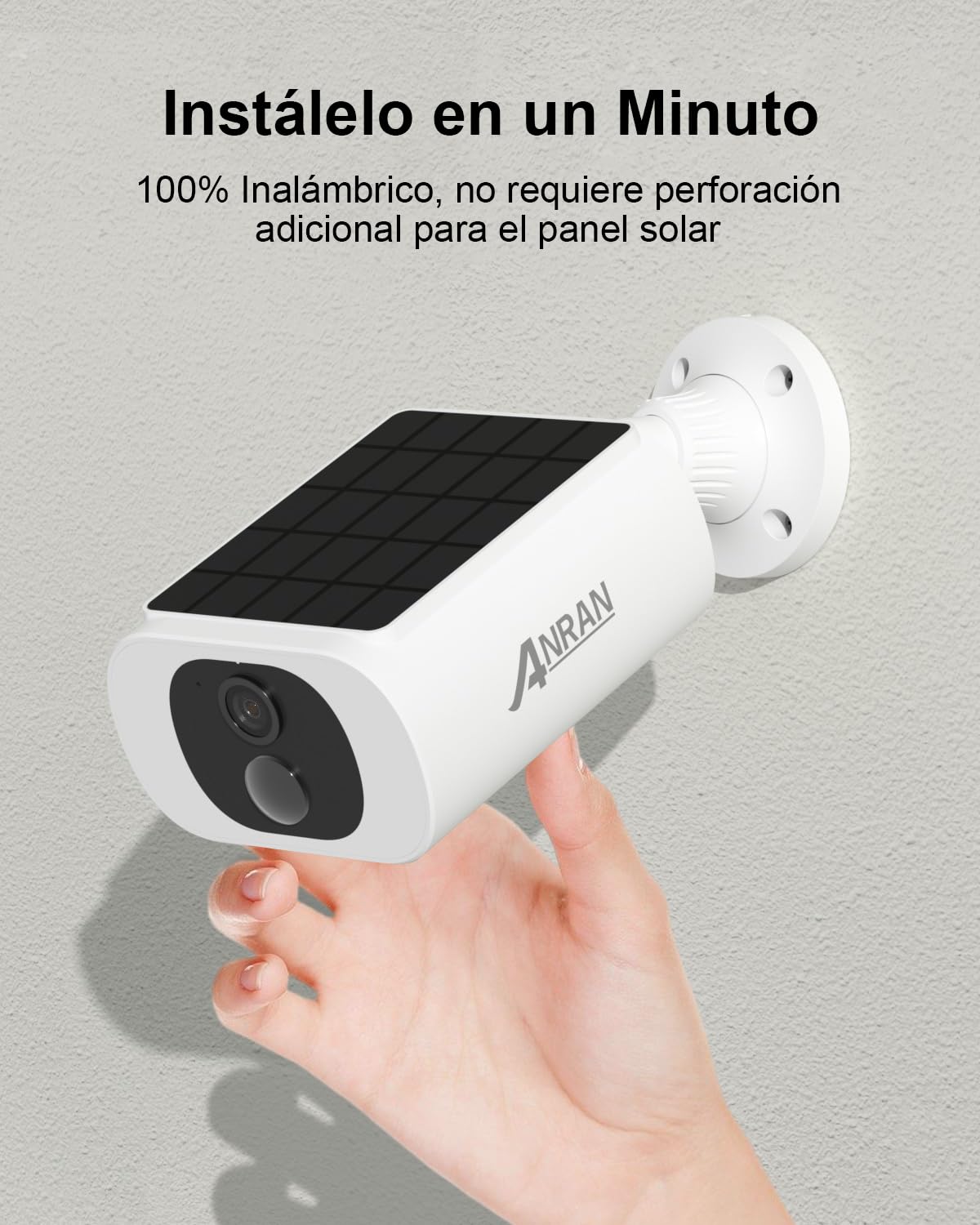 ANRAN 5MP Camara Vigilancia WiFi Exterior sin Cables | 3K Seguridad Inalámbrica, Batería Recargable, 2.4GHz WiFi, Visión Nocturna en Color, Audio Bidireccional