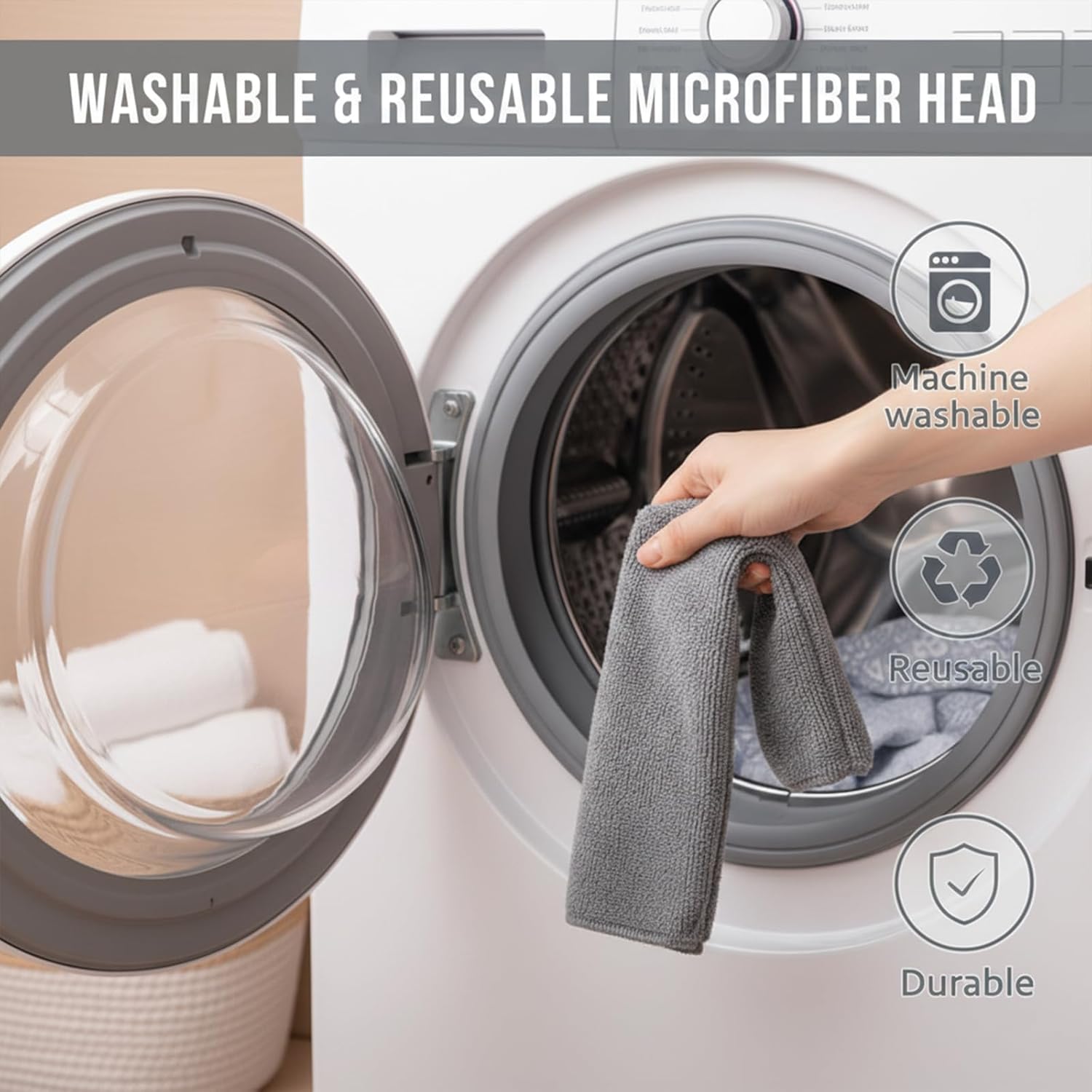 Flat Gap Dust Cleaner with Extendable Pole, Retractable Under
