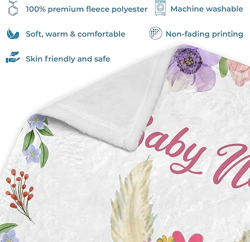 Vista 42 de Hyturtle Mantas de bebé personalizadas con nombre, mantas personalizadas para bebé niña, mantas personalizadas con temática de jirafa, manta de cama