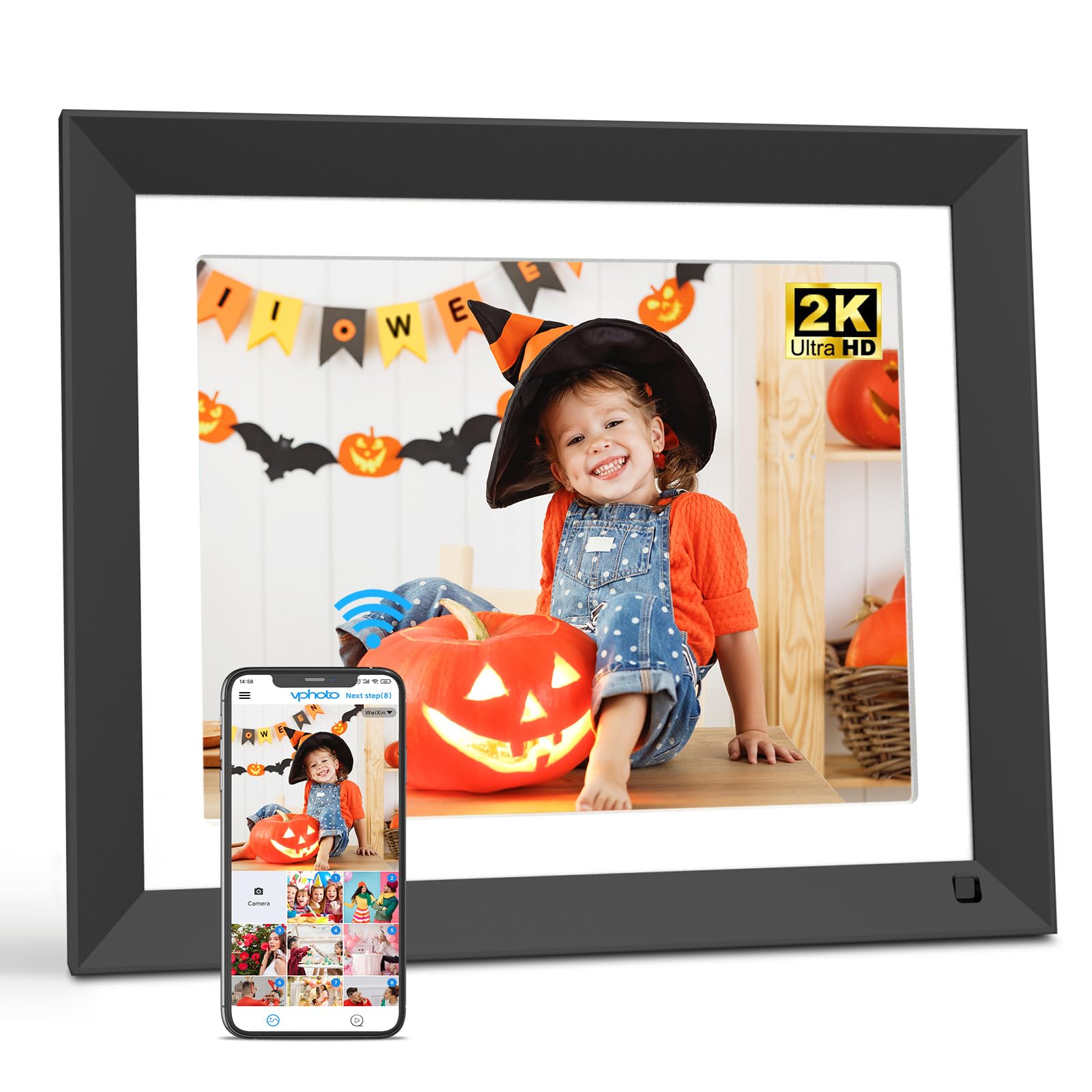 11-inch WiFi Digital Picture Frame - 2K FULLJA Digital Photo Frame 32GB with IPS Touch Screen, Motion Sensor, Email Photos from Anywhere, Instantly Share via App, Gifts for Christmas Festivals