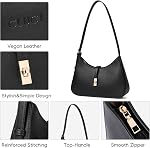 CLUCI Petit sac à épaule, pour femmes tendance avec 2 Bracelet amovible, Purse en cuir végétalien pour le corps croisé, sac à main en flap