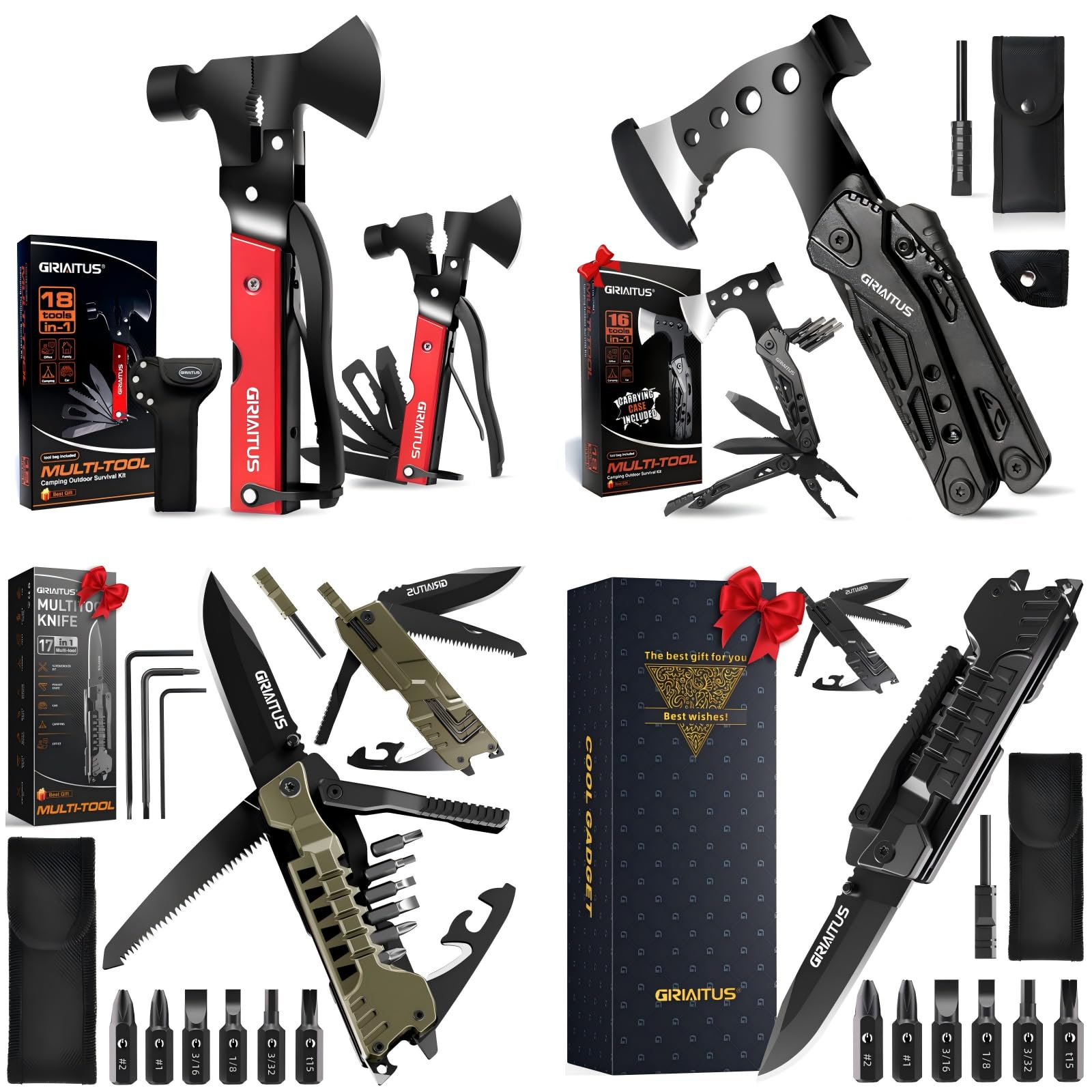 Camping Multitool Set Vatertagsgeschenk Geschenk für Männer und Frauen
