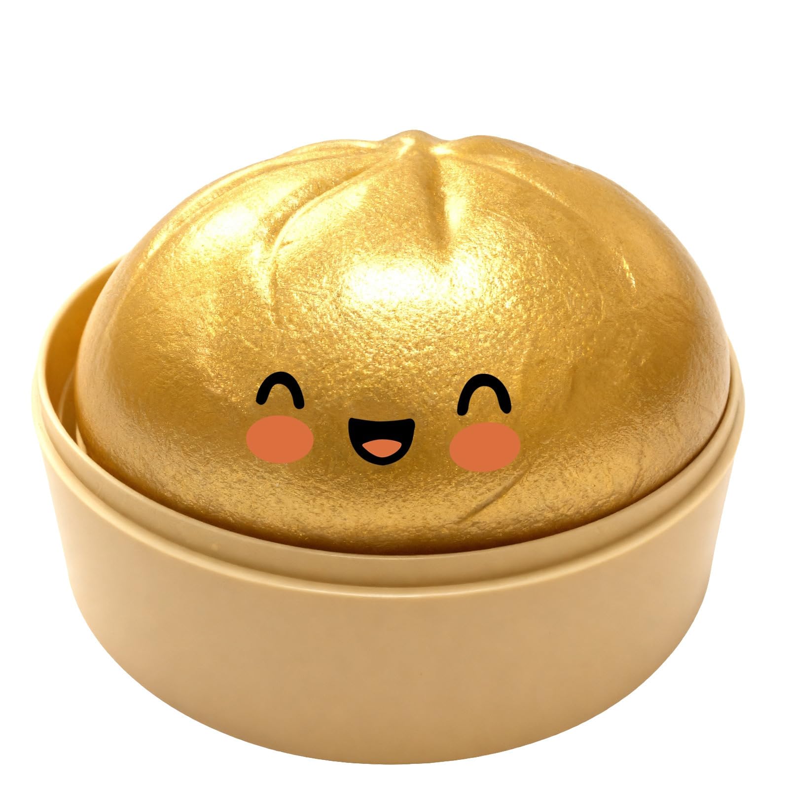 This realistic-looking steamed bun is a squeezeable toy that's soft, non-sticky, and has a slow rebound. It's a fun and relaxing accessory for home use, perfect for relieving stress.