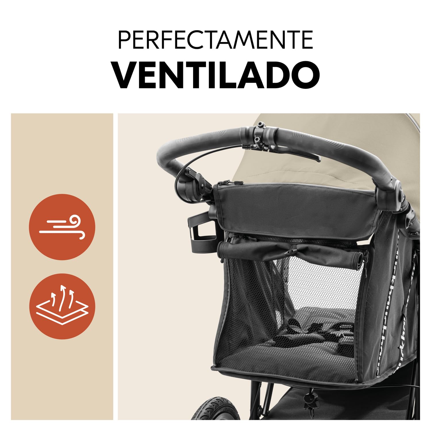 hauck Runner 3 Silla de Paseo Ligera hasta 22 kilos - Carrito Bebé de 3 Ruedas Reclinable - Carro para Niños con Neumáticos XL de Aire - Suspensión - Freno de Mano - Capota XL UPF 50+ - Oliva