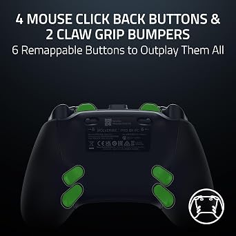 Razer Wolverine V3 Pro 8K PC Wireless Gaming Controller: 8000 Hz Polling Rate - TMR Thumbsticks with Swappable Caps - Up to 36 Hr Battery - 6 Remappable Buttons - Fast Triggers - Carrying Case - Black