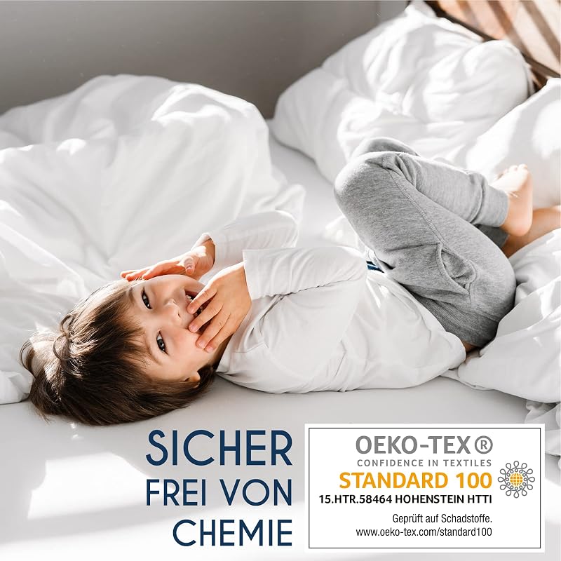 Dreamzie Elasztikus Pamut Lepedő - 80x190/200 cm Szürke Jersey Pamut Gumis Lepedő, Légáteresztő, Tartós, Oeko-Tex Minősített Ágynemű