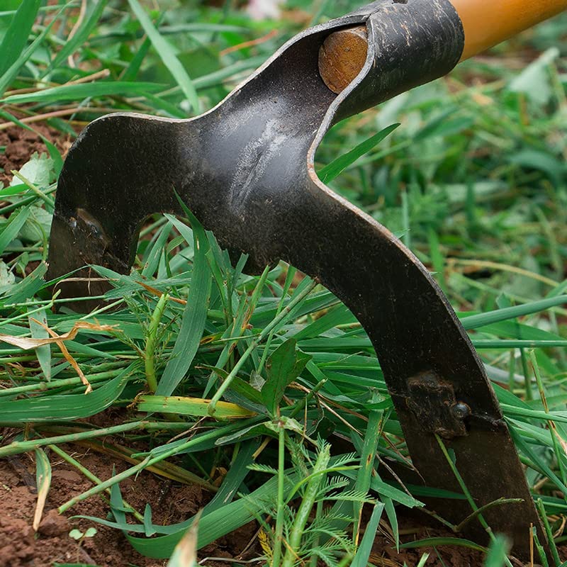 Azada hueca de mano para agricultura, azada de deshierbe de acero al manganeso, azada para plantar verduras, jardinería, aflojamiento del suelo, herramientas de deshierbe (XS:14X8.5X5CM)