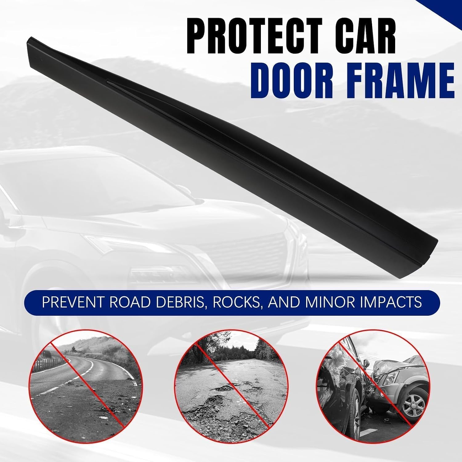 Front Left Lower Door Trim Molding, for 2021 2022 2023 Nissan Rogue, LH Driver Side Door Protector Panel Cover Strip, for 808716RR0A 80871-6RR0A