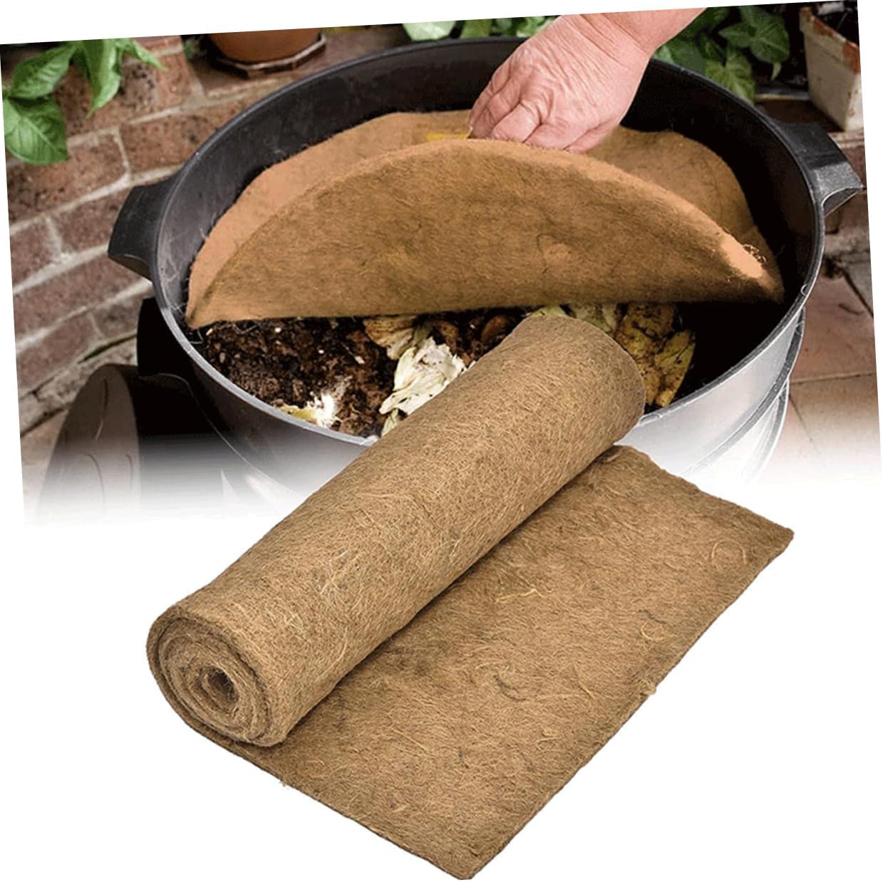 MERRYHAPY Jute Fiber Worm Blanket for Reptile Terrarium Crawler Pad Sturdy Tortoise Box Cushion PET Bedding Mat for Lizard and Snake Enclosures